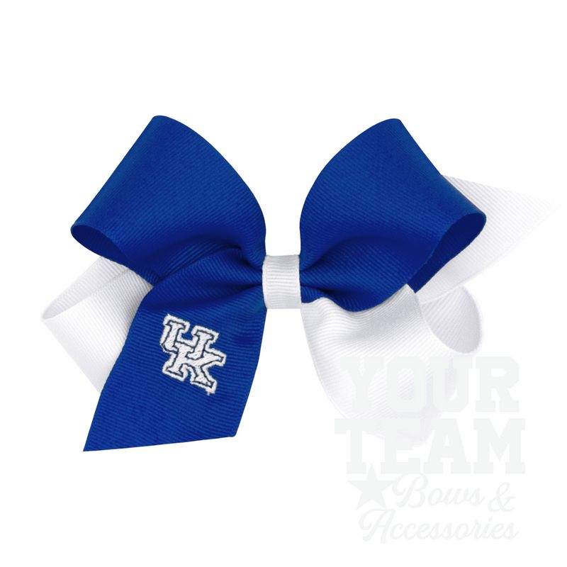 Medium Kentucky Wildcats Two-Tone Embroidered Hair Bow