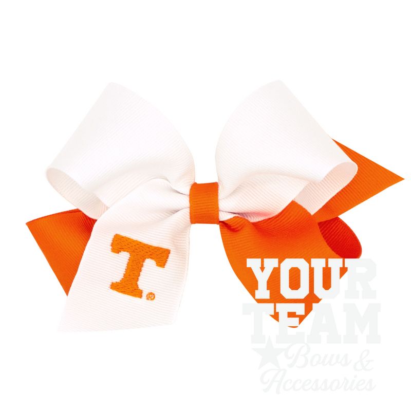 Medium Tennessee Volunteers Two-Tone Embroidered Hair Bow