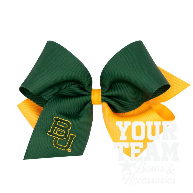 King Baylor Two-Tone Embroidered Hair Bow