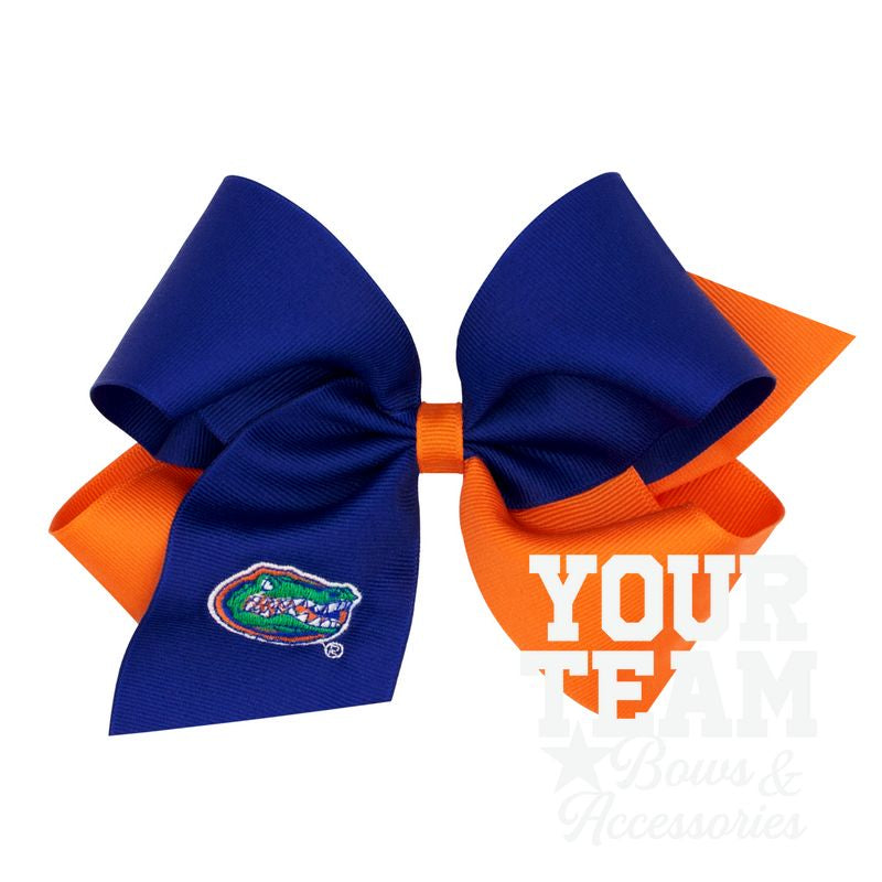 King Florida Two-Tone Embroidered Hair Bow