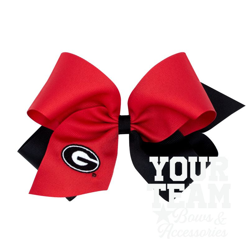King Georgia Two-Tone Embroidered Hair Bow