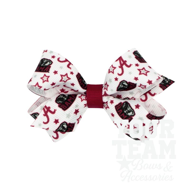 Mini Alabama Logo Print Hair Bow