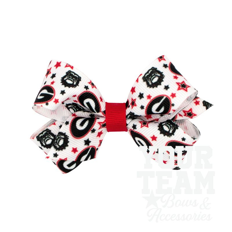 Mini Georgia Logo Print Hair Bow