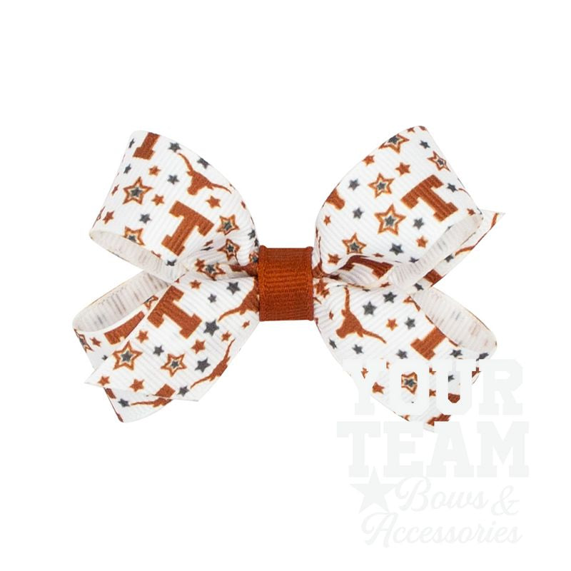 Mini University of Texas Logo Print Hair Bow