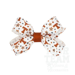 Mini University of Texas Logo Print Hair Bow
