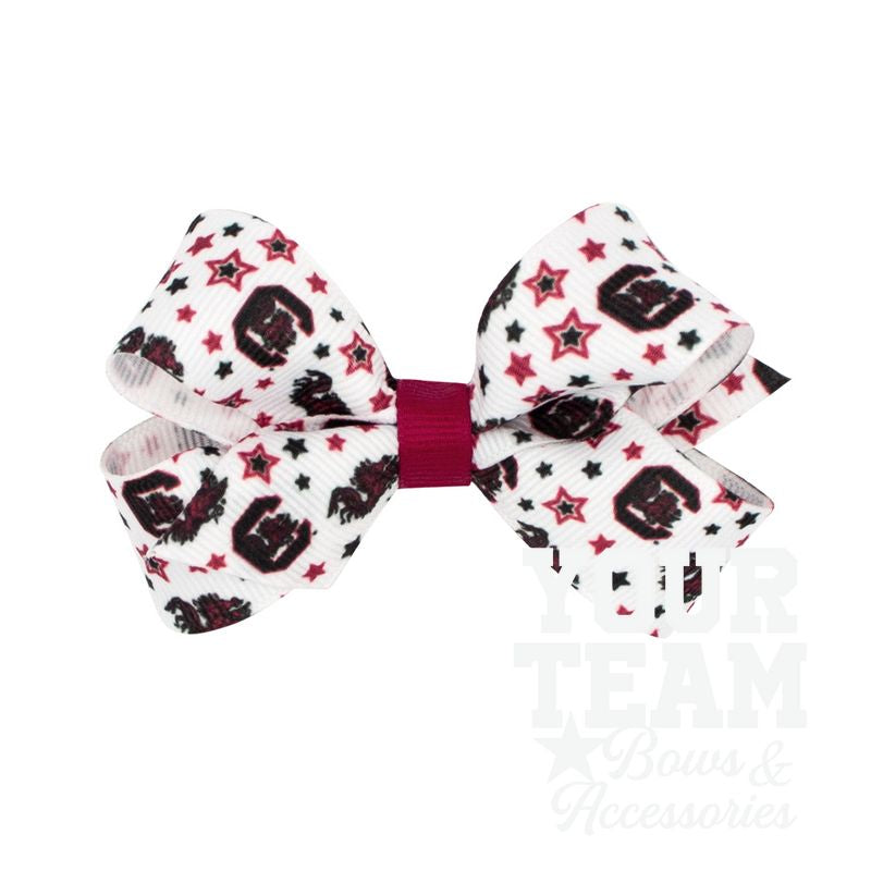 Mini South Carolina Logo Print Hair Bow