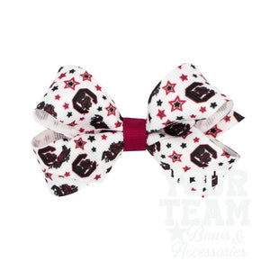 Mini South Carolina Logo Print Hair Bow
