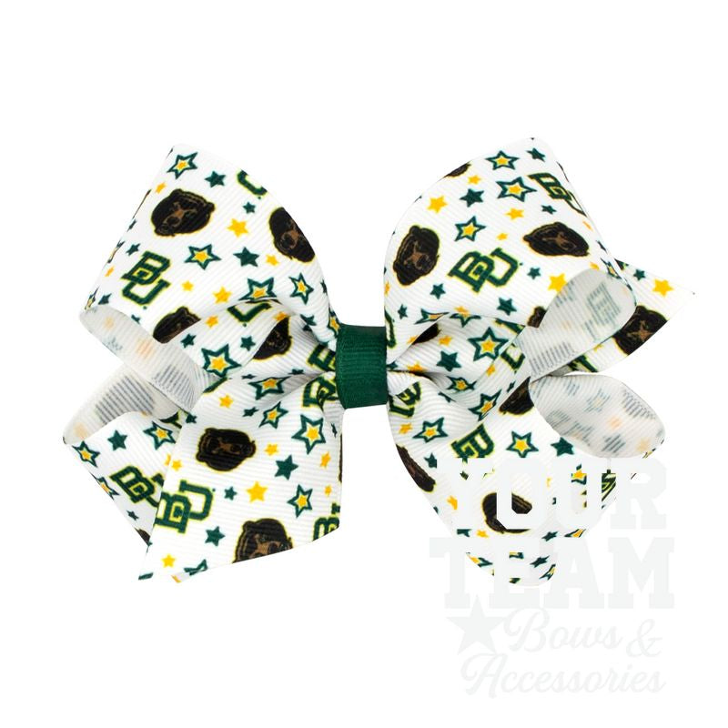 Medium Baylor Logo Print Hair Bow