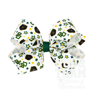 Medium Baylor Logo Print Hair Bow