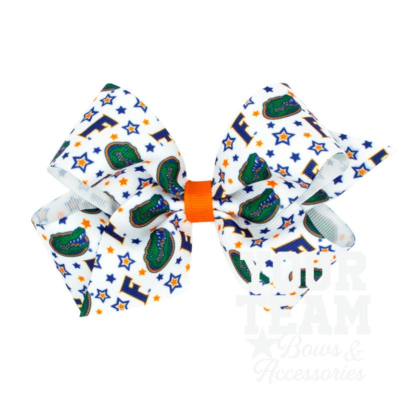 Medium Florida Logo Print Hair Bow