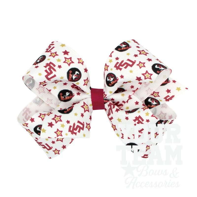 Medium Florida State Logo Print Hair Bow