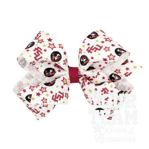 Medium Florida State Logo Print Hair Bow