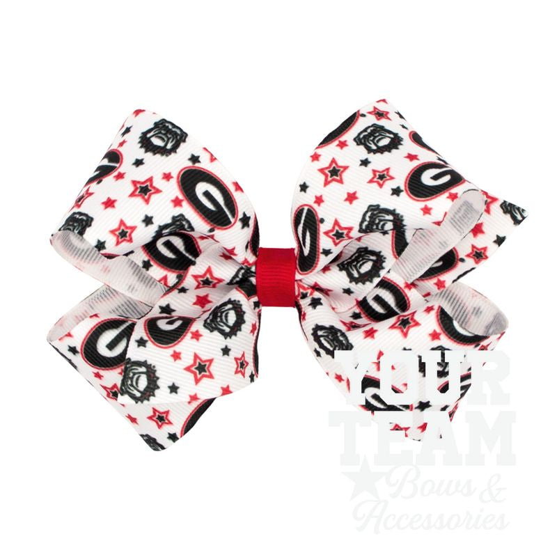 Medium Georgia Logo Print Hair Bow