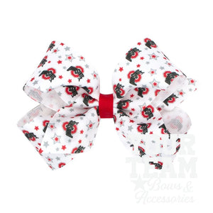 Medium Ohio State Logo Print Hair Bow