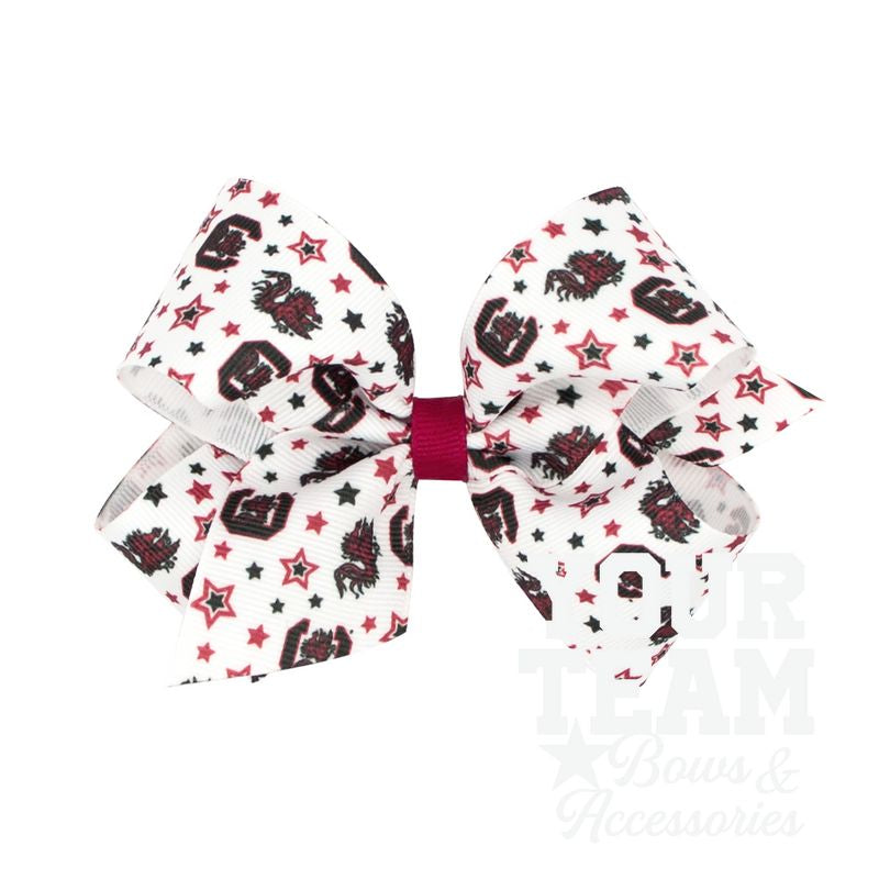 Medium South Carolina Logo Print Hair Bow