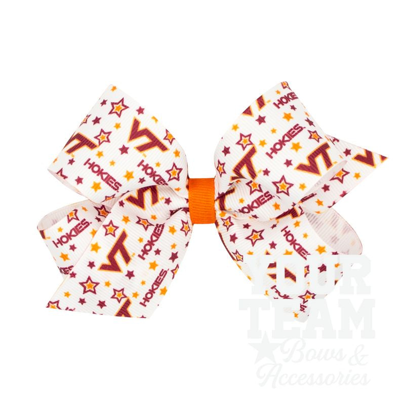 Medium Virginia Tech Logo Print Hair Bow