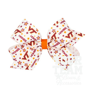 Medium Virginia Tech Logo Print Hair Bow