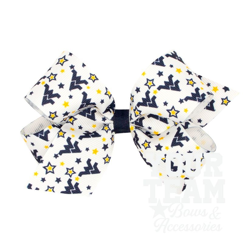 Medium West Virginia Logo Print Hair Bow