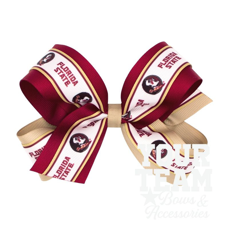 Large Florida State Logo Ribbon Underlay Hair Bow