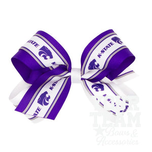 Large Kansas State Logo Ribbon Underlay Hair Bow