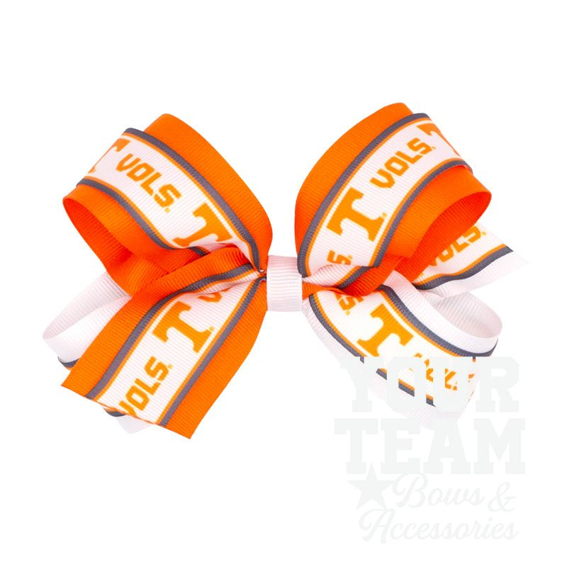 Large Tennessee Logo Ribbon Underlay Hair Bow