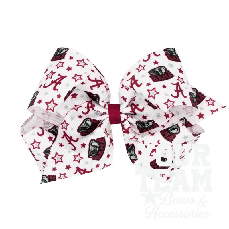 King Alabama Logo Print Hair Bow
