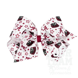 King Alabama Logo Print Hair Bow