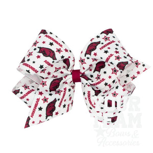 King Arkansas Logo Print Hair Bow