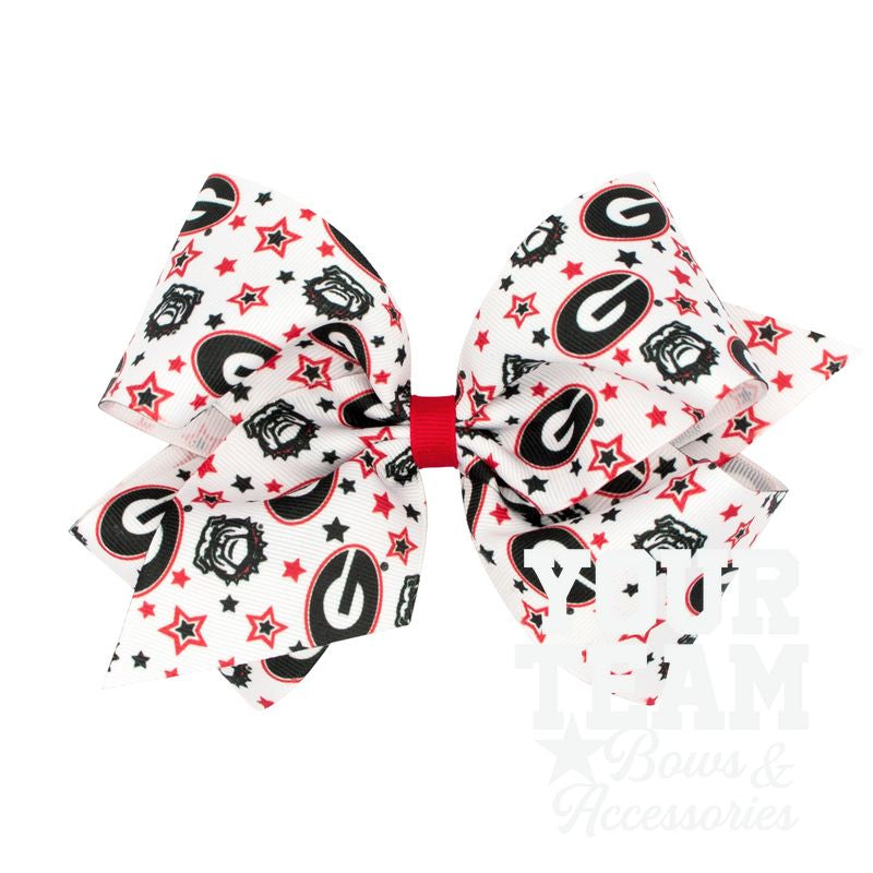 King Georgia Logo Print Hair Bow