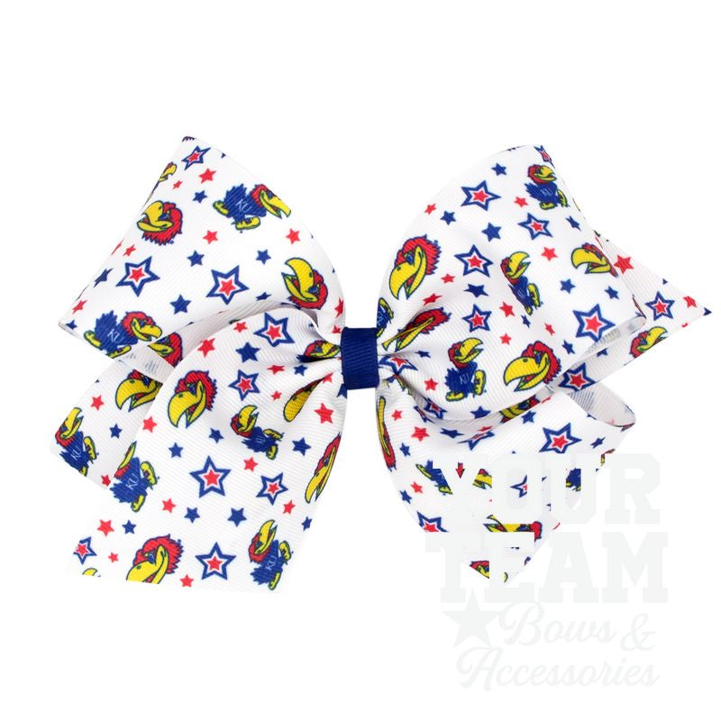 King Kansas Logo Print Hair Bow