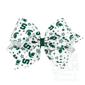 King Michigan State Logo Print Hair Bow