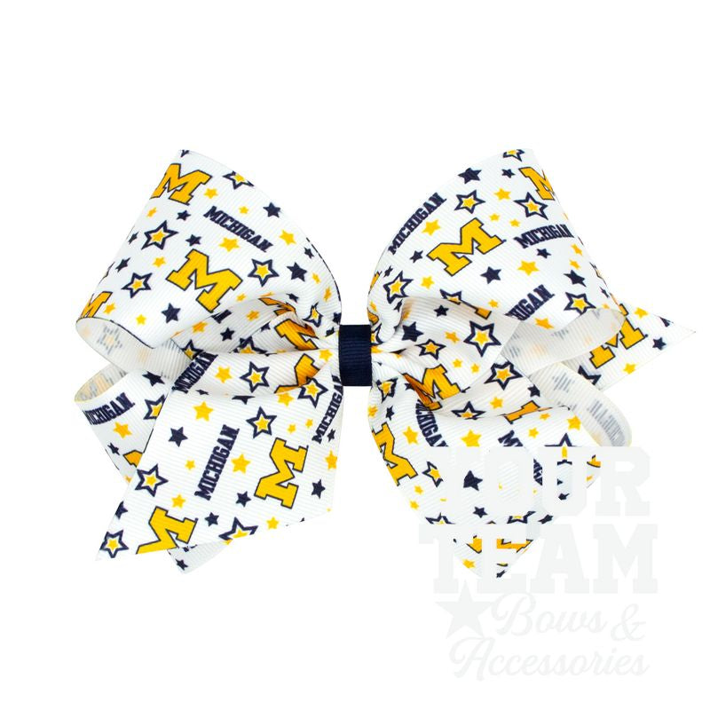 King Michigan Logo Print Hair Bow