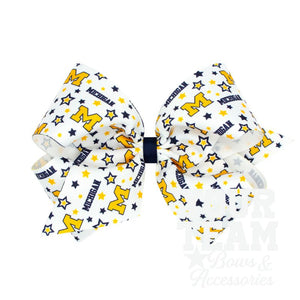 King Michigan Logo Print Hair Bow