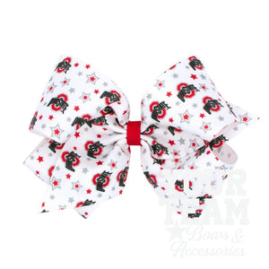 King Ohio State Logo Print Hair Bow