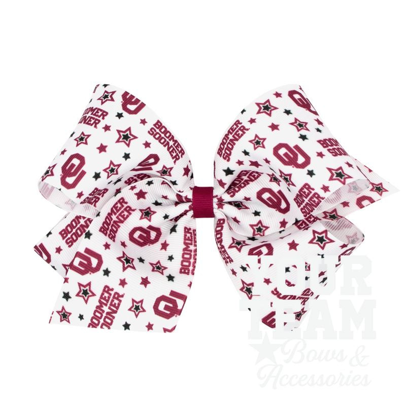 King Oklahoma Logo Print Hair Bow