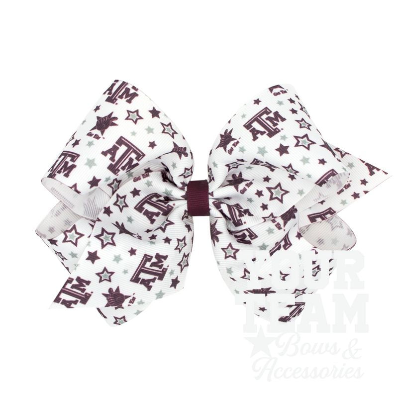 King Texas A&M Logo Print Hair Bow