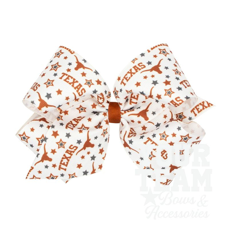 King University of Texas Logo Print Hair Bow