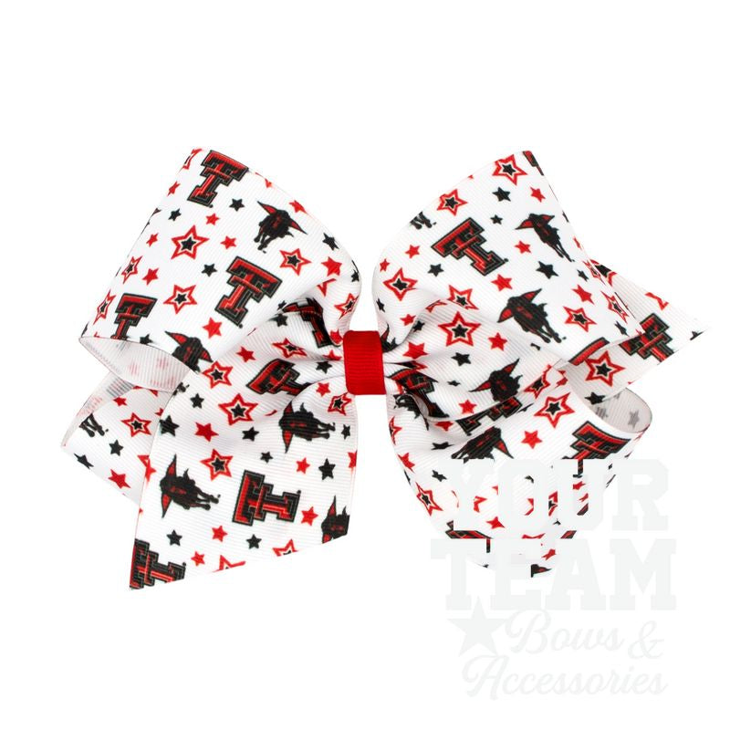 King Texas Tech Logo Print Hair Bow