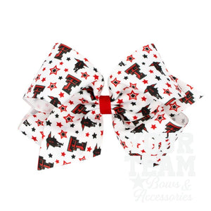 King Texas Tech Logo Print Hair Bow