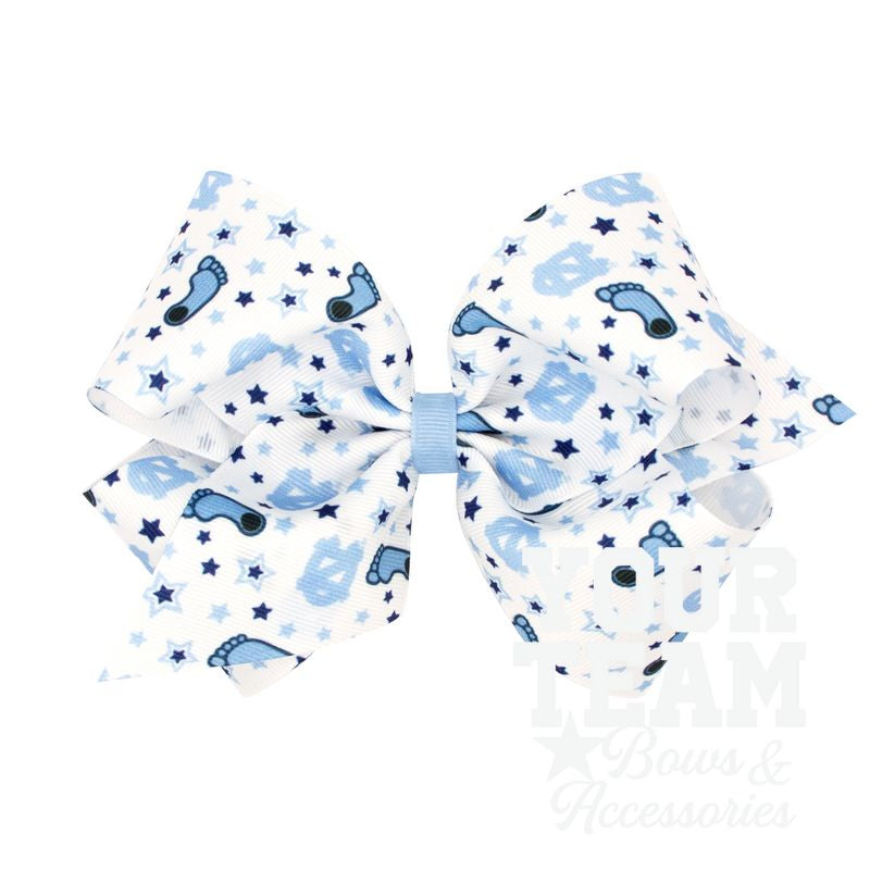 King North Carolina Logo Print Hair Bow