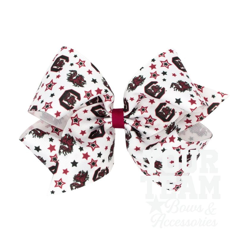 King South Carolina Logo Print Hair Bow