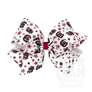 King South Carolina Logo Print Hair Bow