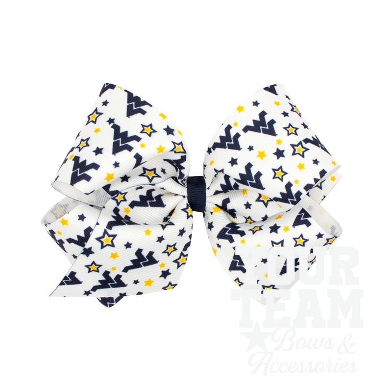 King West Virginia Logo Print Hair Bow