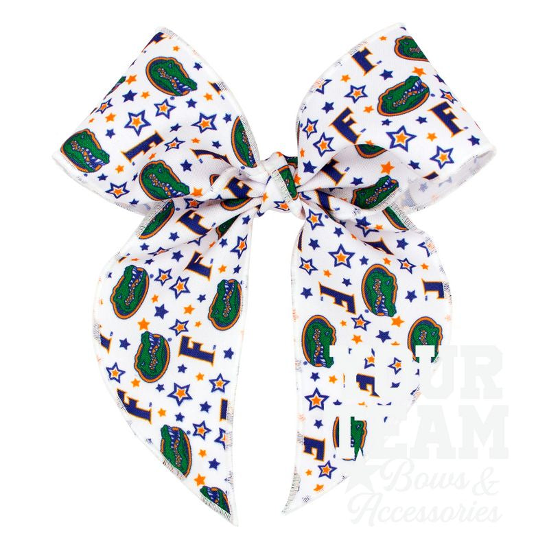 King Florida Logo Print Whimsy Tail Hair Bow