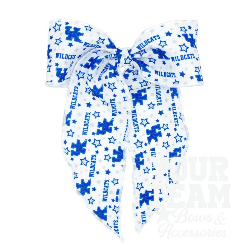 King Kentucky Logo Print Whimsy Tail Hair Bow
