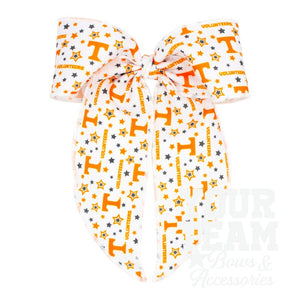 King Tennessee Logo Print Whimsy Tail Hair Bow