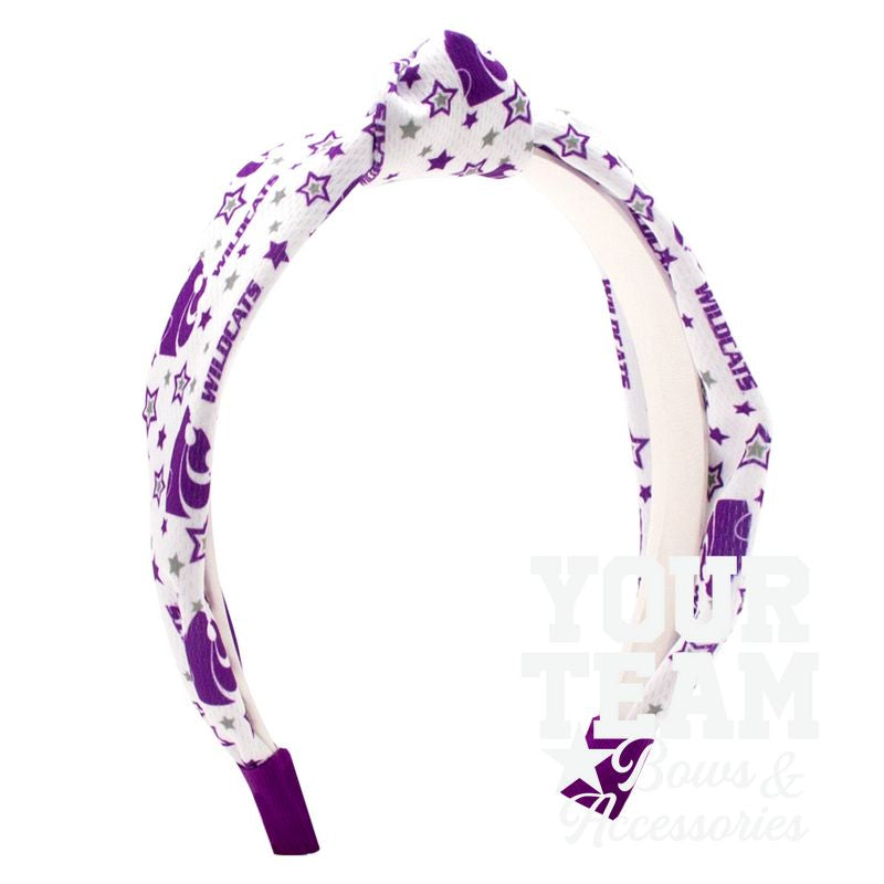 Soft Textured Logo Print Kansas State Knot Headband