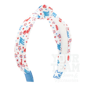 Soft Textured Logo Print Ole Miss Knot Headband