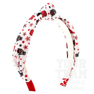Soft Textured Logo Print North Carolina State Knot Headband