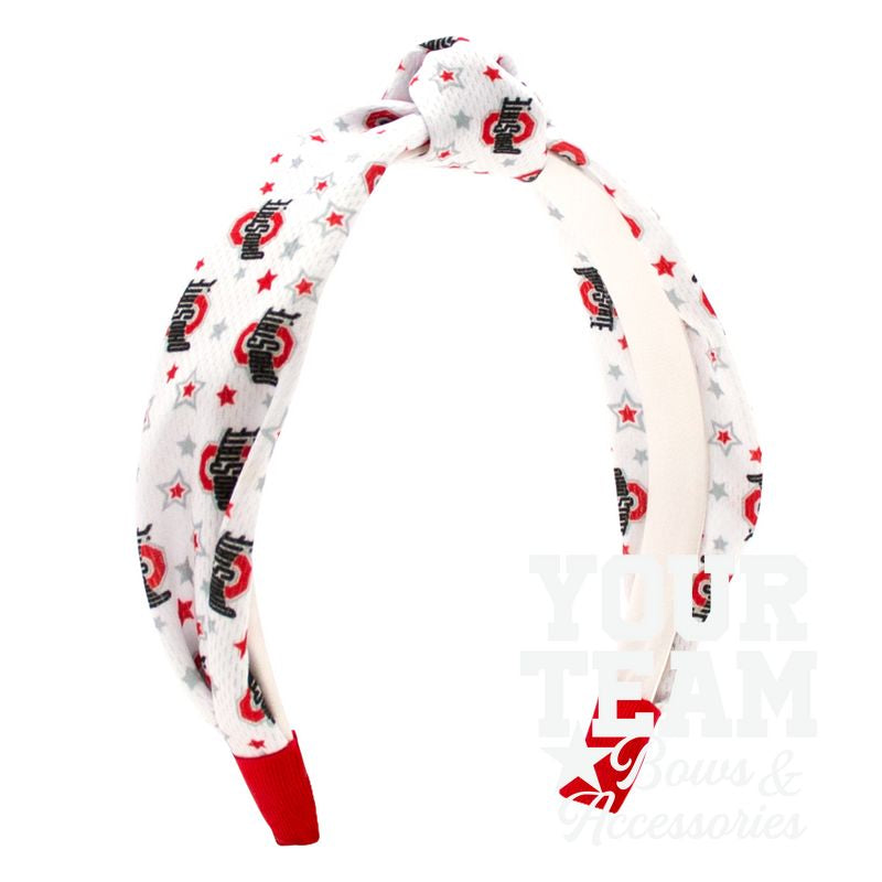 Soft Textured Logo Print Ohio State Knot Headband